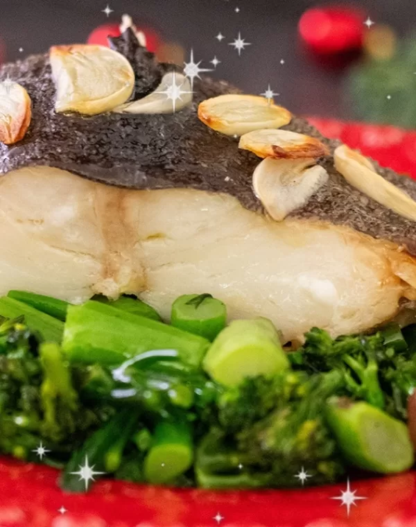 Bacalao con brócoli Bimi® a la portuguesa