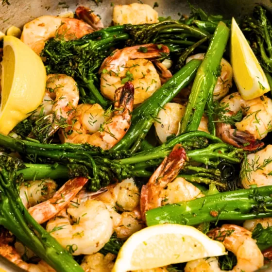 Camarão salteado com Bimi®